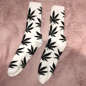 White & black huf socks
